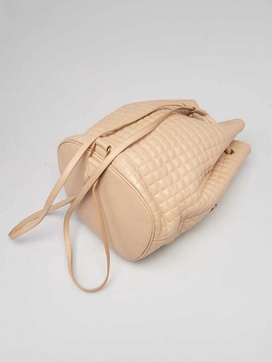 Celine Beige Quilted Calfskin Leather Small C Backpack Bag main image 9